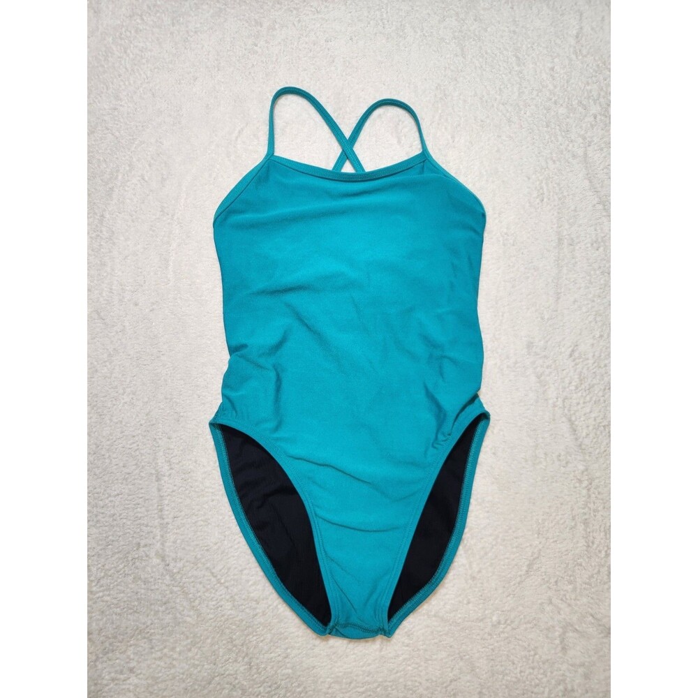 Jolyn Jackson 4 Competitive Training One Piece Swimsuit Size 28 Teal